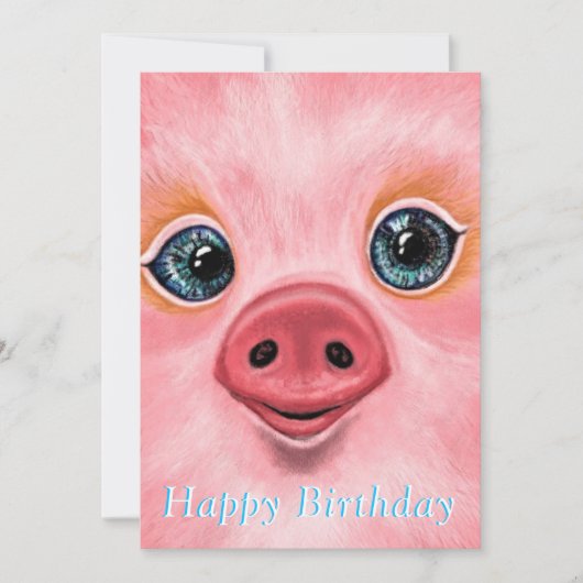 Happy Birthday Kaart - Happy Baby Piglet (Voorkant)