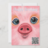 Happy Birthday Kaart - Happy Baby Piglet (Achterkant)