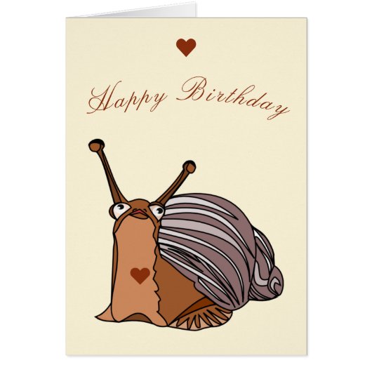 Happy Birthday Kaart Happy Little Snail (Voorkant)