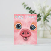 Happy Birthday Kaart - Happy Piglet (Staand voorkant)