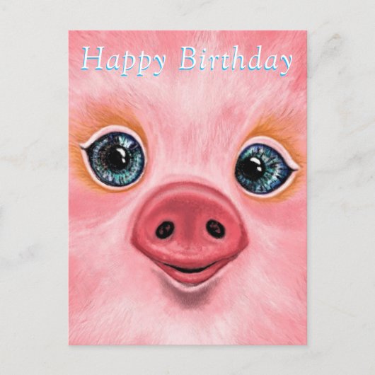 Happy Birthday Kaart - Happy Piglet (Voorkant)