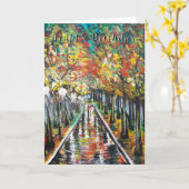 Happy Birthday Kaart herfst schilderen (Gele Bloem)