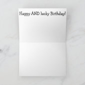 Happy Birthday-kaart: Hoefijzer Kaart (Binnen)