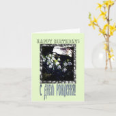 Happy Birthday Kaart in het Russisch en Engels (Gele Bloem)