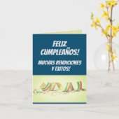 Happy Birthday Kaart in het Spaans: Feliz cumpleañ (Gele Bloem)