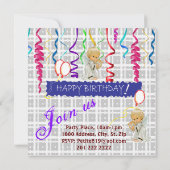 Happy Birthday Kaart Invitation Angel (Achterkant)