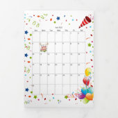 Happy Birthday Kaart juli 2022 Kalender Trifold (Cover)