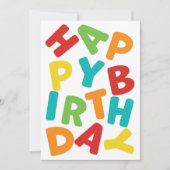 Happy Birthday Kaart - Jumbled Letters (Voorkant)