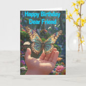 Happy Birthday-kaart Kaart (Gele Bloem)