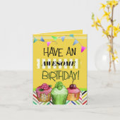 Happy Birthday-kaart Kaart (Gele Bloem)