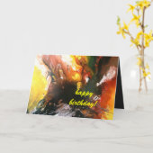Happy Birthday-kaart Kaart (Gele Bloem)