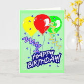 Happy Birthday-kaart Kaart (Gele Bloem)