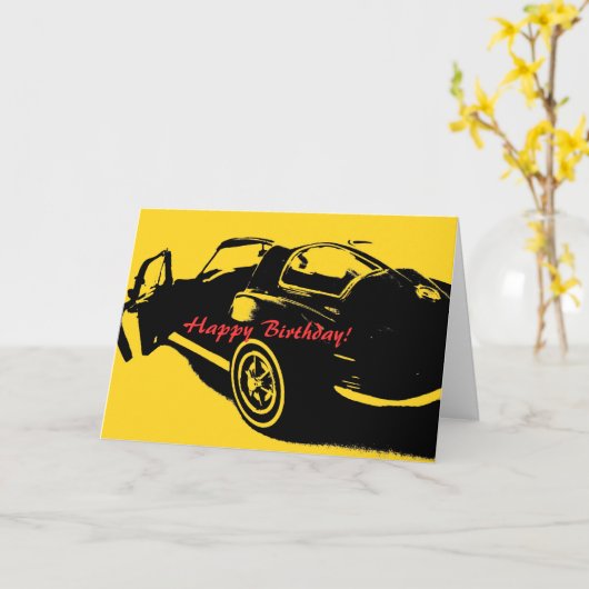 Happy Birthday-kaart Kaart (Gele Bloem)