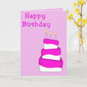 Happy Birthday-kaart Kaart (Gele Bloem)