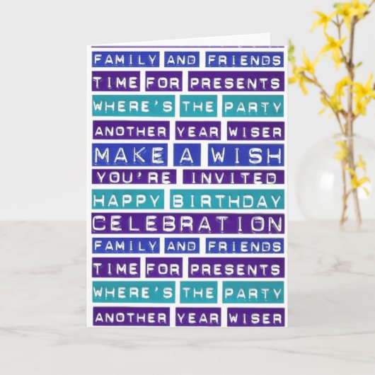 Happy Birthday-kaart Kaart (Gele Bloem)