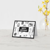 Happy Birthday-kaart Kaart (Gele Bloem)