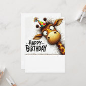 Happy Birthday-kaart Kaart (Voorkant / Achterkant in situ)