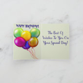 Happy Birthday-kaart Kaart (Binnen)