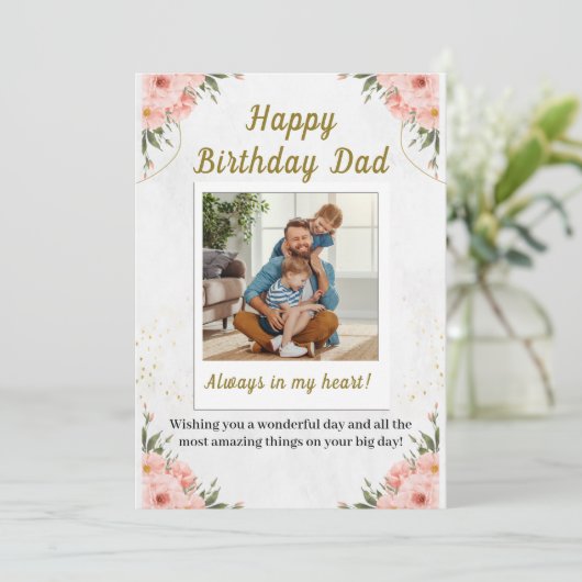 Happy Birthday-kaart Kaart (Staand voorkant)