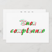 Happy Birthday-kaart Kaart (Voorkant / Achterkant)