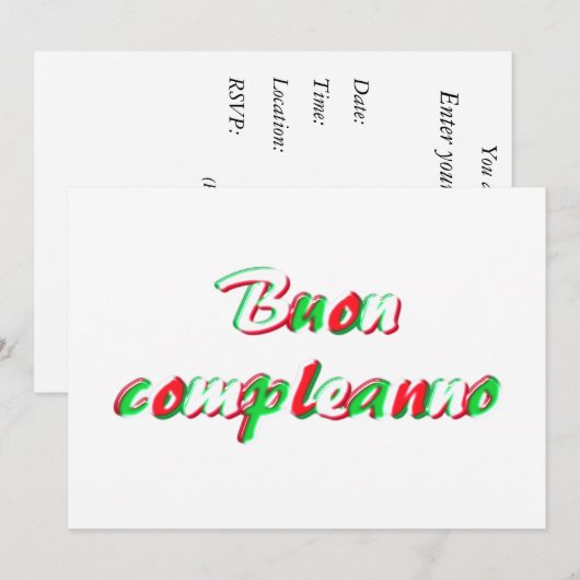 Happy Birthday-kaart Kaart (Voorkant / Achterkant)