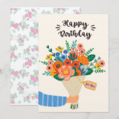 Happy Birthday-kaart Kaart (Voorkant / Achterkant)