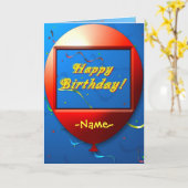 Happy Birthday-kaart Kaart (Gele Bloem)