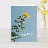 Happy Birthday-kaart Kaart (Gele Bloem)