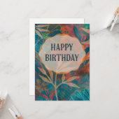 Happy Birthday-kaart Kaart (Voorkant / Achterkant in situ)