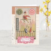 Happy Birthday-kaart Kaart (Gele Bloem)