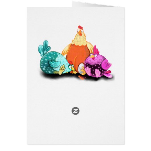 Happy Birthday Kaart Kippen die op eieren wachten (Achterkant)