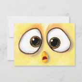 Happy Birthday Kaart Kippen Verrafte grote ogen (Achterkant)