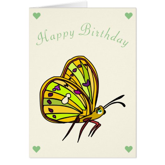 Happy Birthday Kaart Little Butterfly (Voorkant)