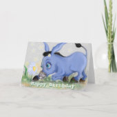 Happy Birthday Kaart Little Donkey en Daisy (Voorkant)