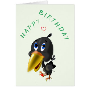 Happy Birthday Kaart Love Bird with Heart Gift