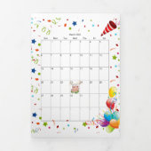 Happy Birthday Kaart maart 2022 Kalender Trifold (Cover)