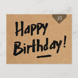 Happy Birthday-kaart - Mannen - Robuust kraftpapie Briefkaart