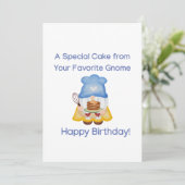 Happy Birthday Kaart met Gnome (Staand voorkant)