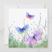 Happy Birthday Kaart met kleurrijke Vlinders (Achterkant)