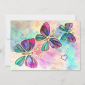 Happy Birthday Kaart met kleurrijke Vlinders (Achterkant)