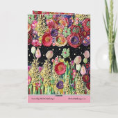 Happy Birthday-kaart met kunstdecocake en ballon Kaart (Achterkant)