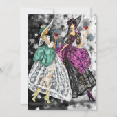 Happy Birthday Kaart met Mode Dames (Achterkant)