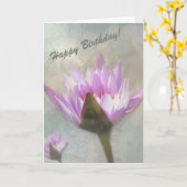 Happy Birthday Kaart met mooie bloemen (Gele Bloem)