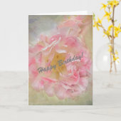 Happy Birthday Kaart met mooie bloemen (P) (Gele Bloem)