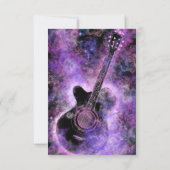 Happy Birthday Kaart met Musical Guitar Design (Achterkant)