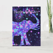 Happy Birthday Kaart met Olifantbloemen (Voorkant)