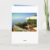 Happy Birthday Kaart met schilderachtig water uitz (Achterkant)