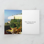 Happy Birthday Kaart met schilderachtig water uitz (Binnen)