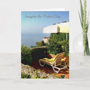 Happy Birthday Kaart met schilderachtig water uitz