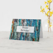 Happy Birthday Kaart Nautische Touwen Thema (Gele Bloem)